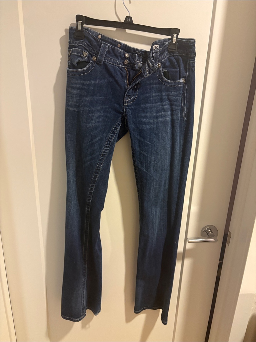 Miss Me Women’s Boot Cut Jeans in Dark Blue Wash Size 30